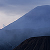 Cones (Caldera II) Photo: The three active volcanoes of Mt. Bromo.