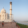 Taj Mahal North East Photo: A panorama of the northeast corner of the Taj Mahal overlooking the Jamuna River.