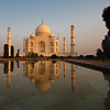 Low Road Photo: A unique angle of the Taj Mahal and its reflection at sunrise.  (From the archives due to time restraints.)