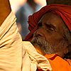 Sleepin' Sadhu Photo: A sadhu, an ascetic Indian holy man, naps in the shade.