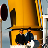 Courageous Captain Photo: The captain and first mate survey the scene on the Savoie dinner-cruise ship on Lake Geneva.