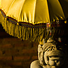 Parasol Protection Photo: A Hindu statue under an ornate umbrella (ARCHIVED PHOTO on the weekends - originally photographed 2006/10/10).