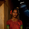 Dhaba Worker Girls Photo: An Indian restaurant (aka dhaba) girl stands against the wall of the kitchen (ARCHIVED PHOTO on the weekends - originally photographed 2009/03/29).
