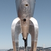 Retro Rocket Photo: The Raygun Gothic Rocket Ship art piece stands by the Bay along the Embarcadero in San Francisco.